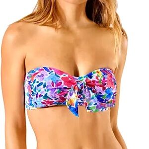 Tommy Bahama Watercolor Floral Tie Bandeau Top